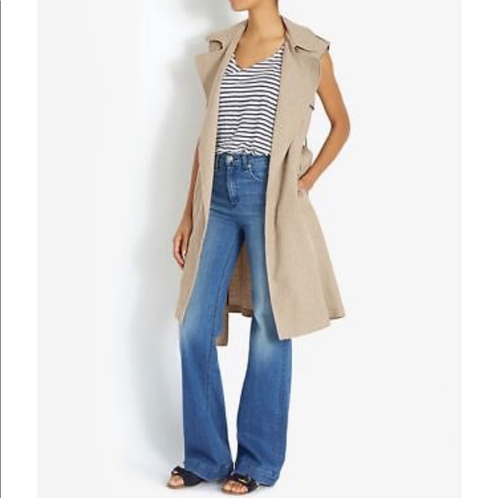 Theory Linen Sleeveless Trench